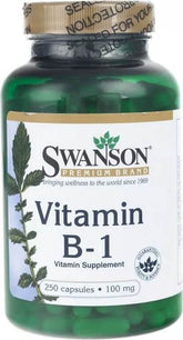 Vitamina B - 1 Tiamina, Vitamina B - 1 100 mg 250 Capsule SWANSON
